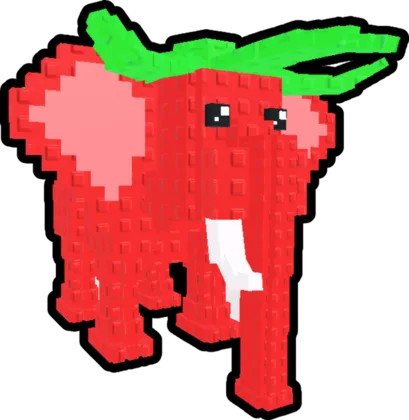 Strawberry Elephant pet appearance